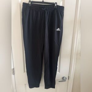 NWT Adidas Womens Black Slim Fit Tapered Leg Pants Joggers Size XL